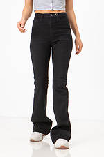 Черные высокие джинсы расклешенные от колена  4009143 фото №6
