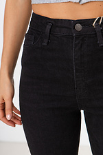 Черные высокие джинсы расклешенные от колена  4009143 фото №8