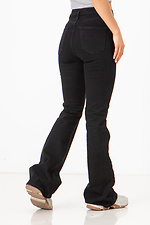 Черные высокие джинсы расклешенные от колена  4009143 фото №10