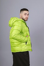 Demi-season quilted jacket for men in light green color Reload 8031143 photo №2