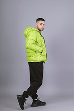Demi-season quilted jacket for men in light green color Reload 8031143 photo №6