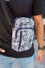 Printed messenger bag with external zip pocket Without 8048143 photo №2