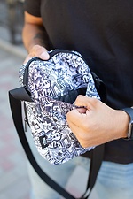 Printed messenger bag with external zip pocket Without 8048143 photo №4