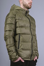 Demi-season quilted jacket for men in green Reload 8031144 photo №2