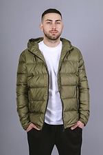 Demi-season quilted jacket for men in green Reload 8031144 photo №3