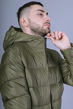 Демисезонная стеганная куртка для мужчин в зеленом цвете VDLK 8031144 фото №7
