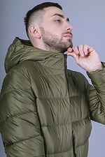 Demi-season quilted jacket for men in green Reload 8031144 photo №7