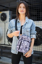 Printed messenger with wide shoulder strap Without 8048144 photo №1