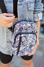 Printed messenger with wide shoulder strap Without 8048144 photo №2