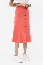RUTH skirt with front closure, A-line, coral Garne 3042145 photo №1
