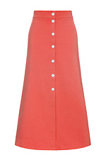 RUTH skirt with front closure, A-line, coral Garne 3042145 photo №6