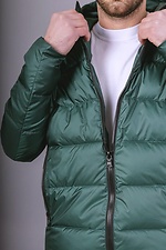 Демісезонна стьобана куртка для чоловіків у зеленому кольорі VDLK 8031145 фото №2