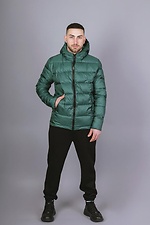 Демісезонна стьобана куртка для чоловіків у зеленому кольорі VDLK 8031145 фото №3