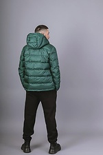 Демисезонная стеганная куртка для мужчин в зеленом цвете VDLK 8031145 фото №4