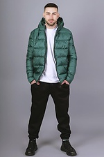 Демісезонна стьобана куртка для чоловіків у зеленому кольорі VDLK 8031145 фото №8