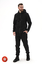 Men's Warm Plus Size Zip Tracksuit Sport 3 Black Teamv 8034145 photo №1