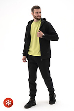 Men's Warm Plus Size Zip Tracksuit Sport 3 Black Teamv 8034145 photo №5