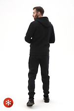 Men's Warm Plus Size Zip Tracksuit Sport 3 Black Teamv 8034145 photo №6