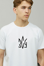 Weißes Baumwoll-T-Shirt für Herren mit patriotischem Aufdruck GEN 9000145 Foto №2