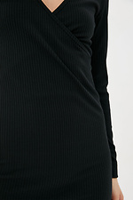 Облегающее трикотажное платье VANDA черного цвета с имитацией запаха Garne 3038146 фото №4