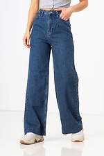 Blaue Flare-Jeans mit hohem Bund  4009146 Foto №1