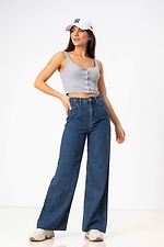 Blue High Rise Flare Jeans  4009146 photo №2