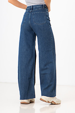 Blaue Flare-Jeans mit hohem Bund  4009146 Foto №11