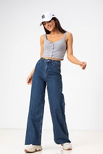 Blue High Rise Flare Jeans  4009146 photo №13