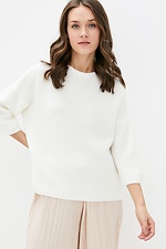 Oversized jumper with boat neck and elbow sleeves  4038146 photo №1