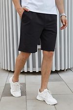 Knee-length black cotton shorts TUR WEAR 8037146 photo №1