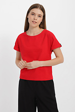 JULIANNA2 Basic-T-Shirt aus Baumwolle mit Bündchen an den Ärmeln Garne 3040147 Foto №5