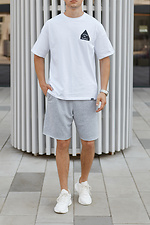 Oversized white cotton T-shirt with print TUR WEAR 8037147 photo №5