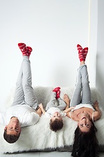 Сімейний набір новорічних шкарпеток з оленями (3 пари) M-SOCKS 2040148 фото №1