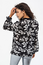 VICKY Chiffonbluse mit schwarzem Blumendruck Garne 3041148 Foto №2