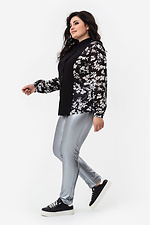 Шифоновая блуза VICKY в цветочный принт черного цвета Garne 3041148 фото №10
