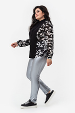 VICKY Chiffonbluse mit schwarzem Blumendruck Garne 3041148 Foto №10