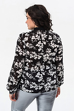 Шифоновая блуза VICKY в цветочный принт черного цвета Garne 3041148 фото №11