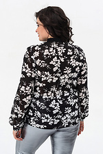 VICKY Chiffonbluse mit schwarzem Blumendruck Garne 3041148 Foto №11