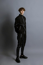 Men's black tracksuit with reflective piping VDLK 8031148 photo №1