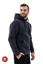 Warmer Herren-Kapuzenpullover in großen Größen Basic Big 3 Aschblau Teamv 8034148 Foto №2