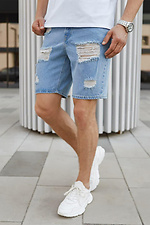 Джинсовые мужские шорты с дырками ТУР 8037148 фото №1