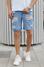 Джинсовые мужские шорты с дырками ТУР 8037148 фото №2