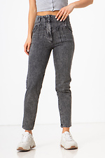 Graue Slouchy-Jeans mit hoher Taille  4009149 Foto №4