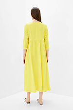 Желтое платье трапеция BRIANA с половинчатыми рукавами Garne 3038150 фото №4