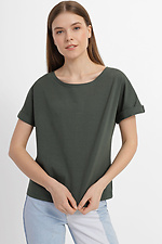 JULIANNA2 Basic-T-Shirt aus Baumwolle mit Bündchen an den Ärmeln Garne 3040150 Foto №6