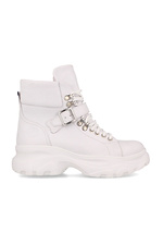 Autumn warm ankle boots made of white genuine leather Forester 4203150 photo №2