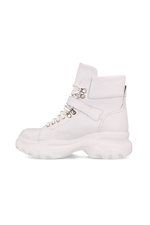 Autumn warm ankle boots made of white genuine leather Forester 4203150 photo №3