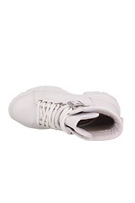 Осенние утепленные ботинки берцы из белой натуральной кожи Forester 4203150 фото №5