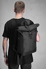 Herren Casual Rucksack Rolltop Schule Ohne Grund Schwarz Without 8055150 Foto №2
