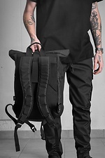 Мужской Повседневный Рюкзак Роллтоп Школьный Without Basic Black Without 8055150 фото №4